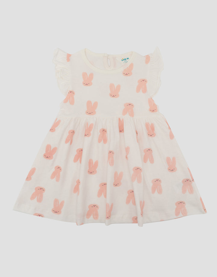 Little M Jersey Fullprint Love Dress Bayi