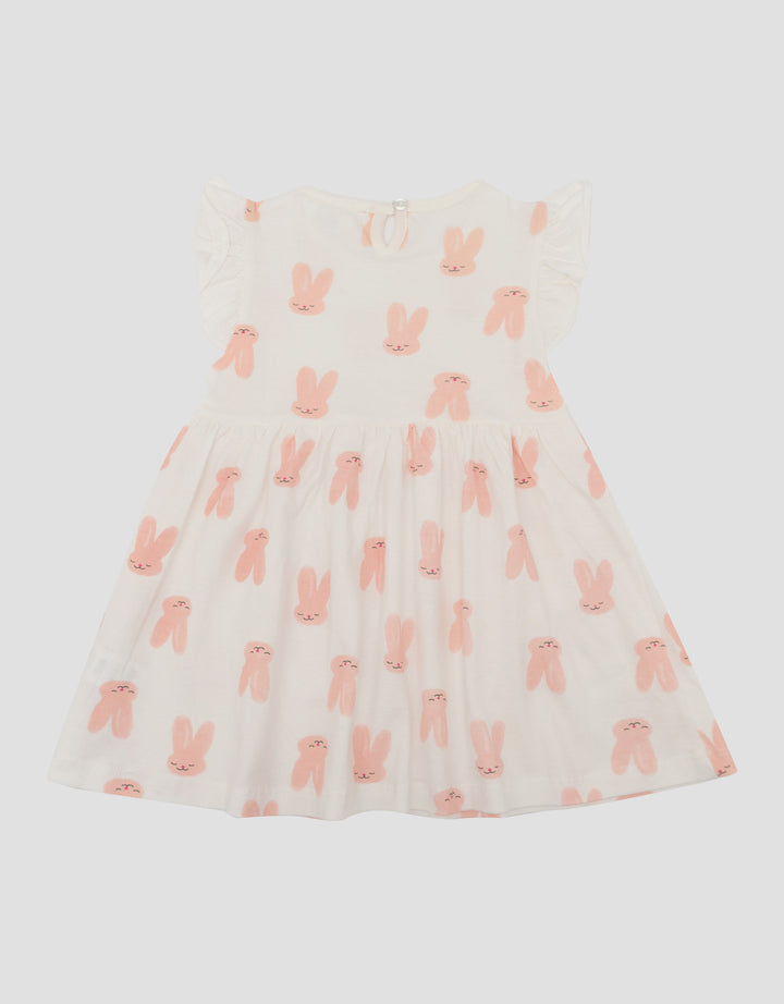 Little M Jersey Fullprint Love Dress Bayi