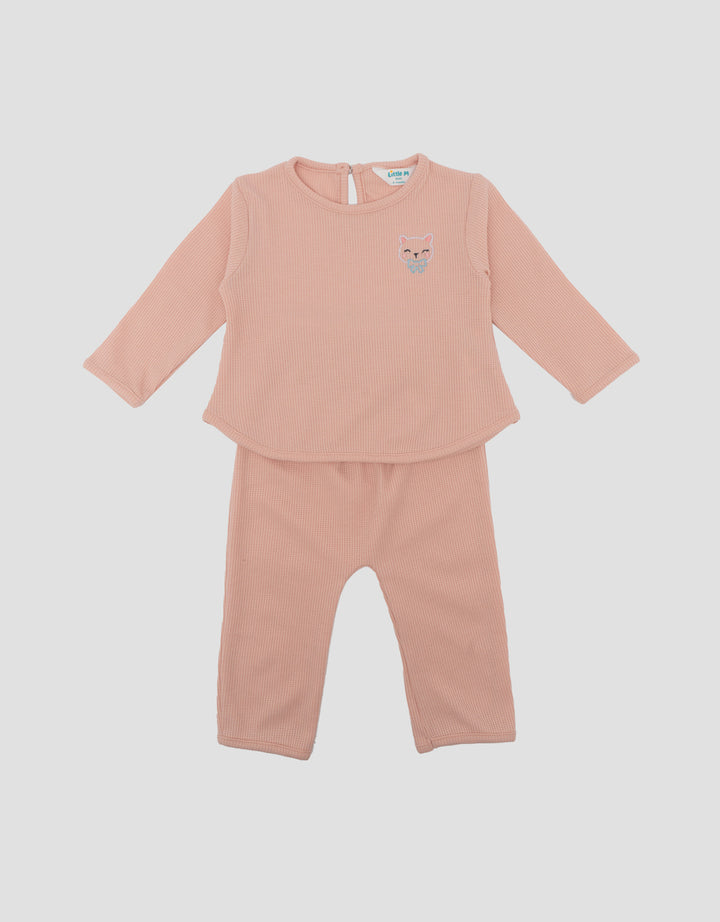Little M Waffle Embro Set Pakaian Bayi