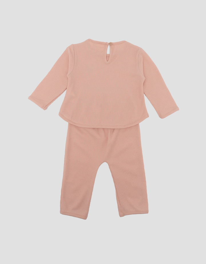 Little M Waffle Embro Set Pakaian Bayi
