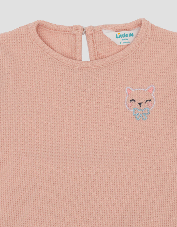 Little M Waffle Embro Set Pakaian Bayi