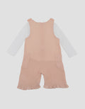 Little M 2Pc Double Layers With Embro Jumpsuit Overall Bayi