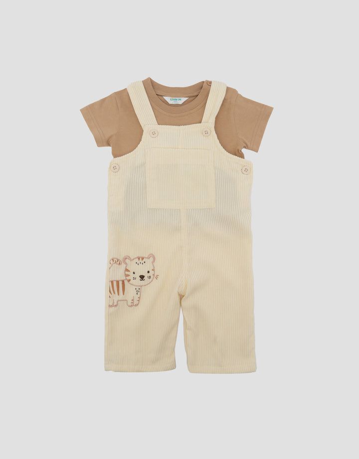 Little M Tiger Embro Overall Cordu Bayi