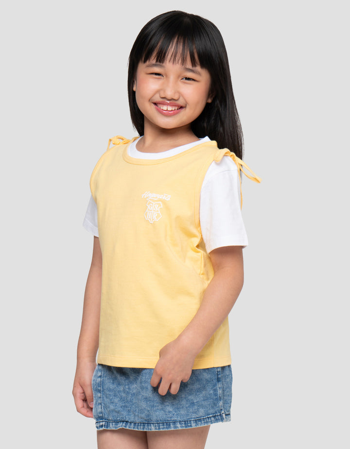 Character Rompi Pita Harry Potter Print Kaos Anak Perempuan