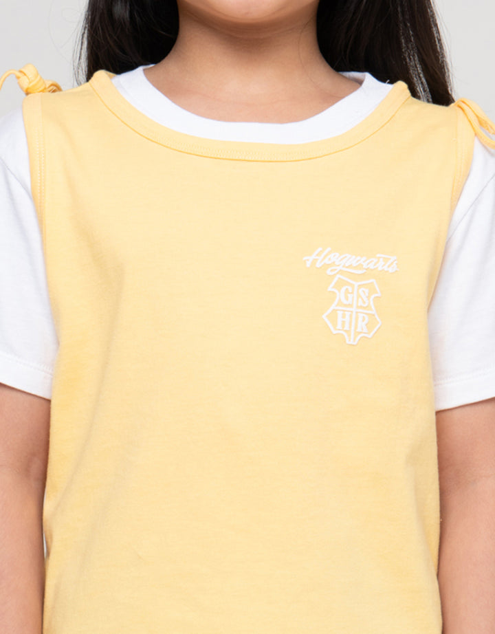 Character Rompi Pita Harry Potter Print Kaos Anak Perempuan