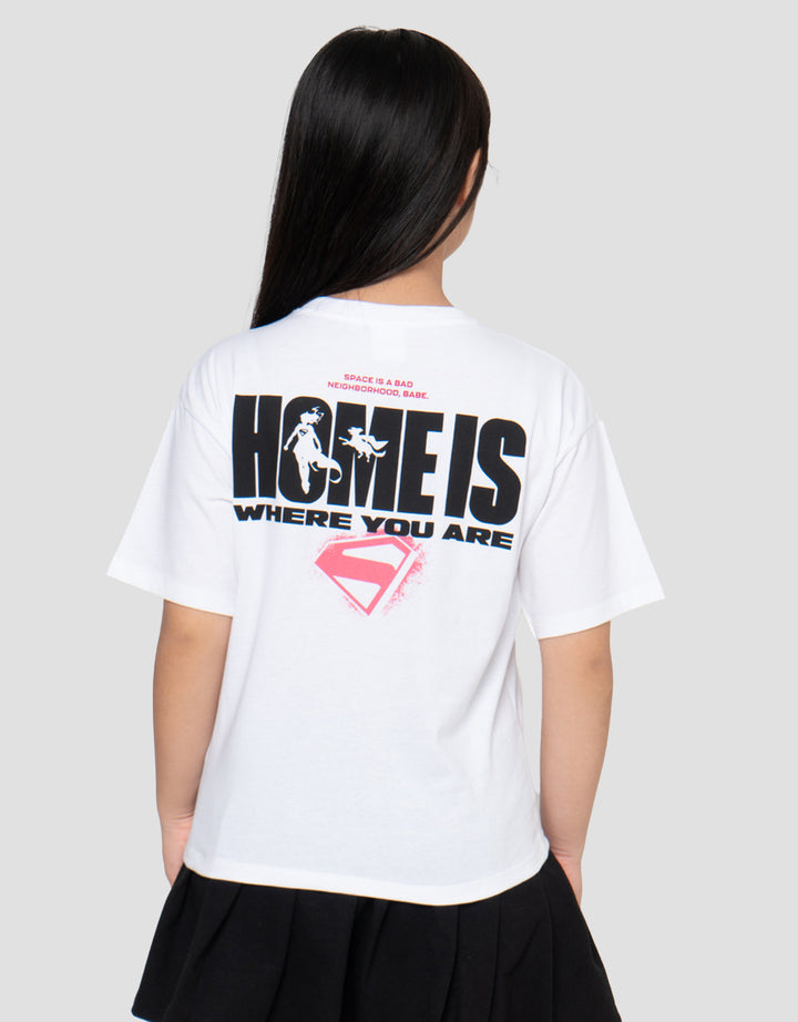 Character Supergirl Print Kaos Anak Perempuan