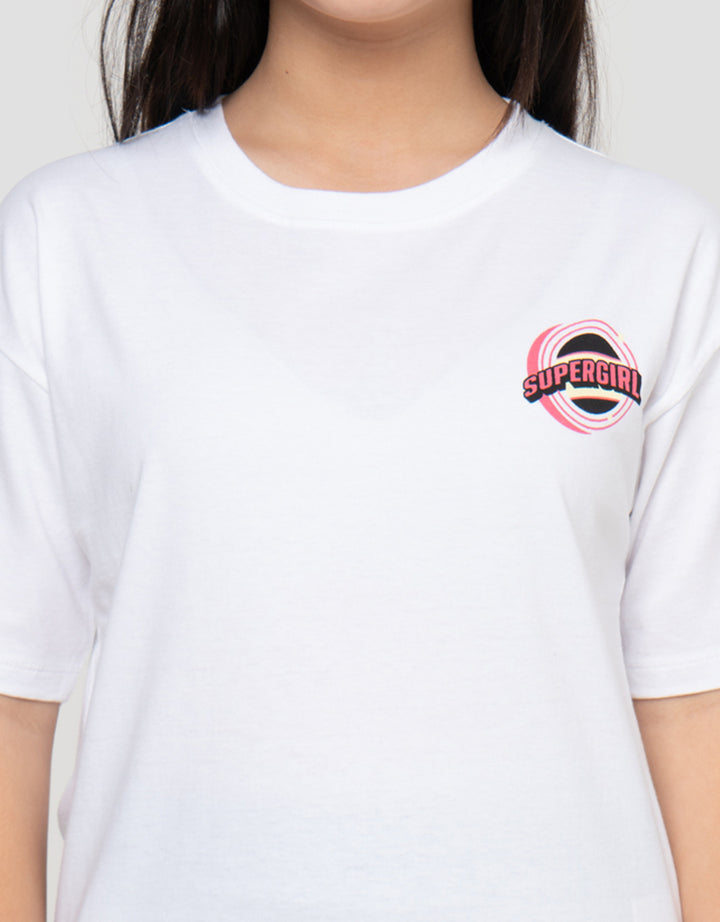 Character Supergirl Print Kaos Anak Perempuan