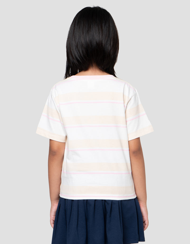 Character Stripe Pompompurin Kaos Anak Perempuan