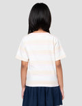Character Stripe Pompompurin Kaos Anak Perempuan