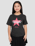 Character Supergirl Star Serut Samping Kaos Anak Perempuan