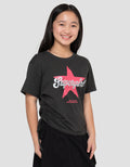 Character Supergirl Star Serut Samping Kaos Anak Perempuan