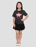 Character Supergirl Star Serut Samping Kaos Anak Perempuan
