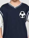 Little M Double Apl Bola Kaos Oversize Anak Laki-Laki