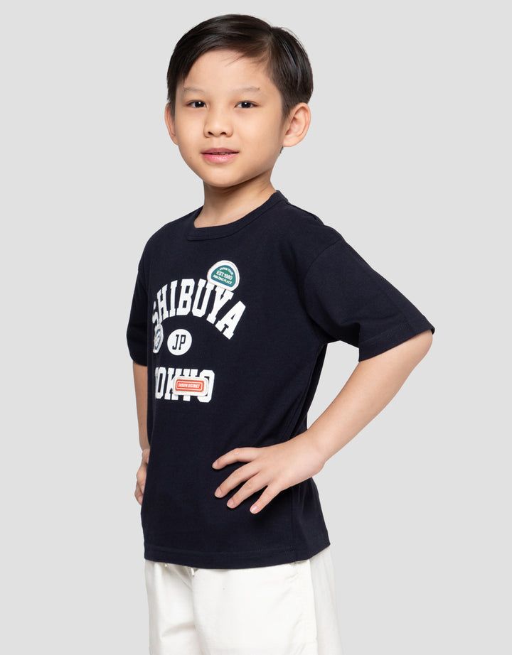 Little M Shibuya Print Kaos Oversize Anak Laki-laki