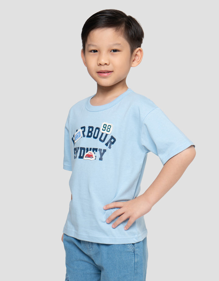 Little M Print Apl Sidney Kaos Oversize Anak Laki-laki