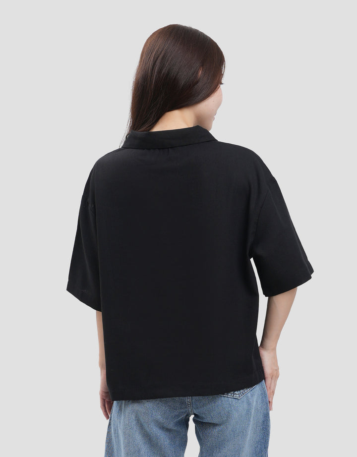Nevada Linen Kemeja Lengan Pendek Wanita