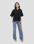 Nevada Linen Kemeja Lengan Pendek Wanita