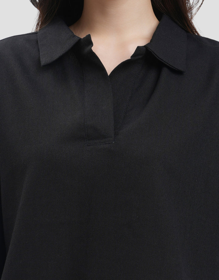 Nevada Linen Kemeja Lengan Pendek Wanita