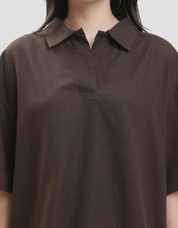 Nevada Linen Kemeja Lengan Pendek Wanita