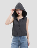Nevada Sleeveless Top Nylon Jaket Hoodie Wanita