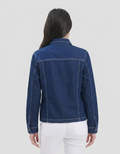 Nevada Stand Collar Denim Jaket Wanita
