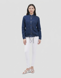 Nevada Stand Collar Denim Jaket Wanita