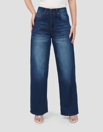NEVADA BASIC WIDE LEG CELANA JEANS WANITA