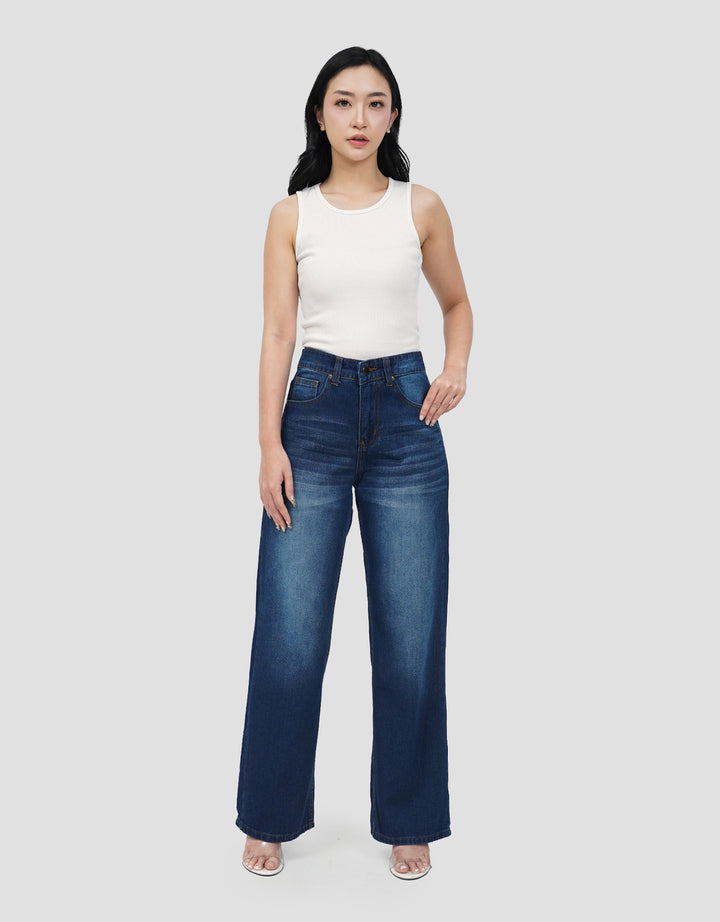 NEVADA BASIC WIDE LEG CELANA JEANS WANITA