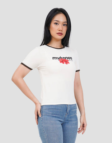 NEVADA PRINT MYKONOS KAOS WANITA