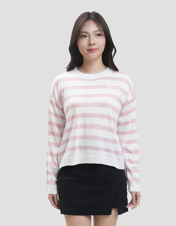 NEVADA FLAT KNIT STRIPE SWEATER WANITA