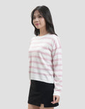 NEVADA FLAT KNIT STRIPE SWEATER WANITA