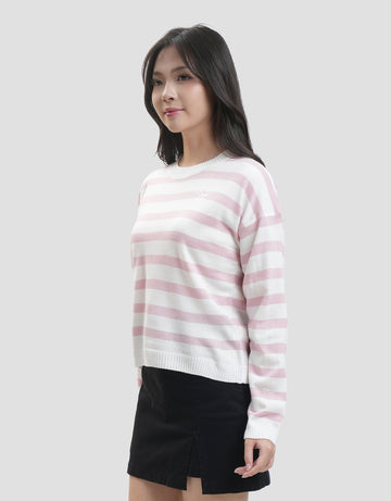 NEVADA FLAT KNIT STRIPE SWEATER WANITA