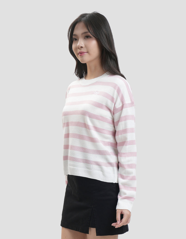 NEVADA FLAT KNIT STRIPE SWEATER WANITA