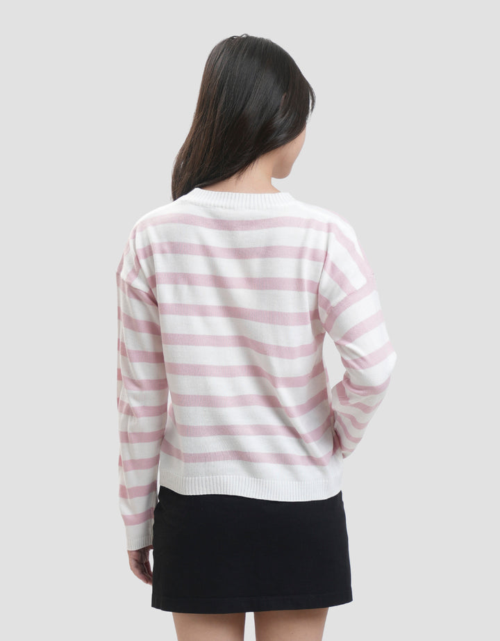 NEVADA FLAT KNIT STRIPE SWEATER WANITA