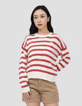 NEVADA FLAT KNIT STRIPE SWEATER WANITA