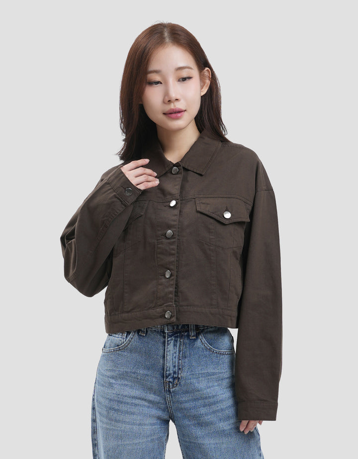 Nevada Boxy Color Jaket Jeans Wanita