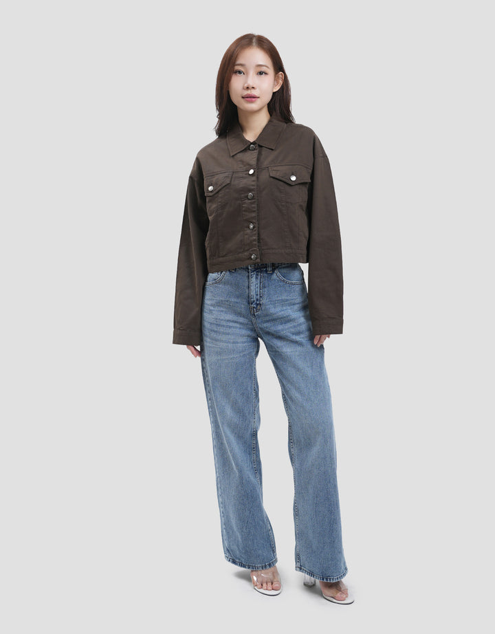 Nevada Boxy Color Jaket Jeans Wanita
