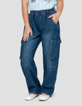 Nevada Barrel Cargo Pocket Celana Denim Anak Perempuan