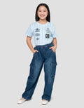 Nevada Barrel Cargo Pocket Celana Denim Anak Perempuan