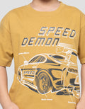 Little M Speed Demon Print Kaos Oversize Anak Laki-laki