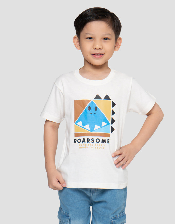 Little M Print Roar Some Jurassii Vibes Kaos Anak Laki-laki