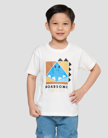 LITTLE M PRINT ROAR SOME JURASSII VIBES KAOS ANAK LAKI-LAKI