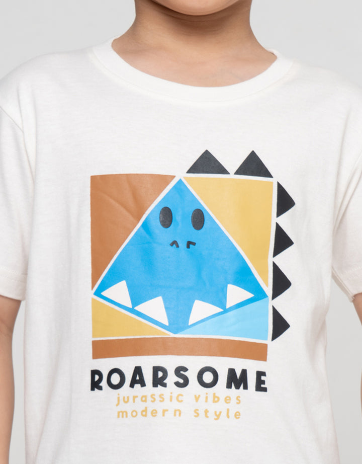 Little M Print Roar Some Jurassii Vibes Kaos Anak Laki-laki
