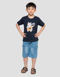 Little M Print Cool Bear Kaos Anak Laki-laki