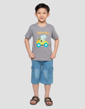 Little M Print Cute Dino Kaos Anak Laki-laki