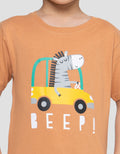 Little M Print Beep Zebra Kaos Anak Laki-laki