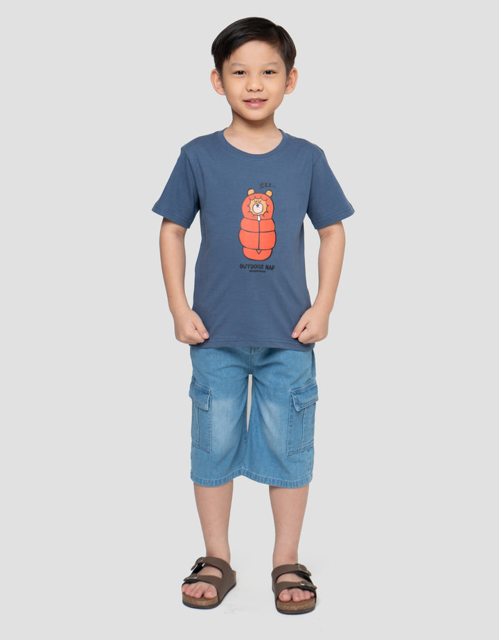 Little M Print Outdoor Nap Kaos Anak Laki-laki