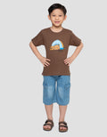 Little M Print Tired From Having Fun Kaos Anak Laki-laki