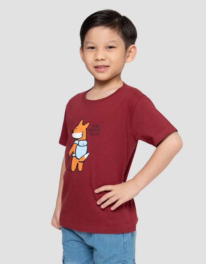 Little M Print Tiny Scouts Club Kaos Anak Laki-laki