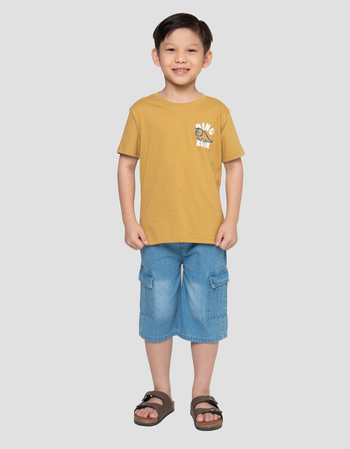 Little M Print Dino Roar Kaos Anak Laki-laki